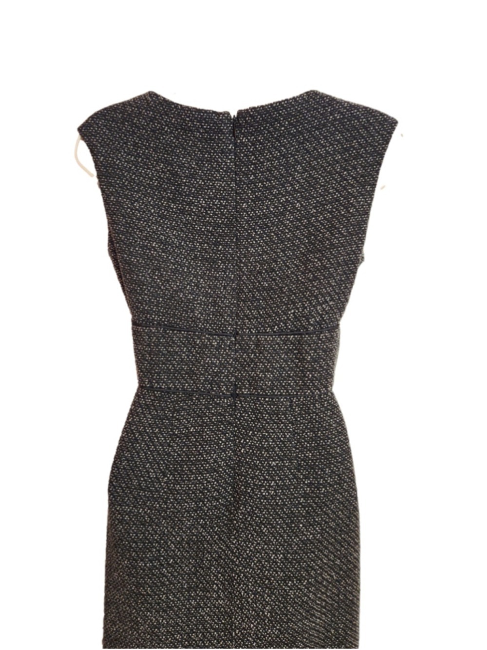 Ann Taylor LOFT Black and White Tweed Front Pleat Career Sheath Dress 2 Petite - Picture 5 of 10